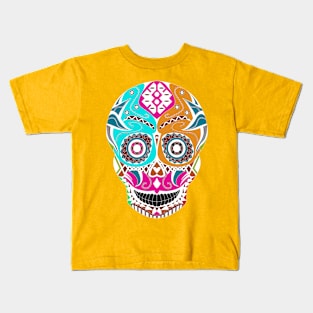 floral candy skull ecopop Kids T-Shirt